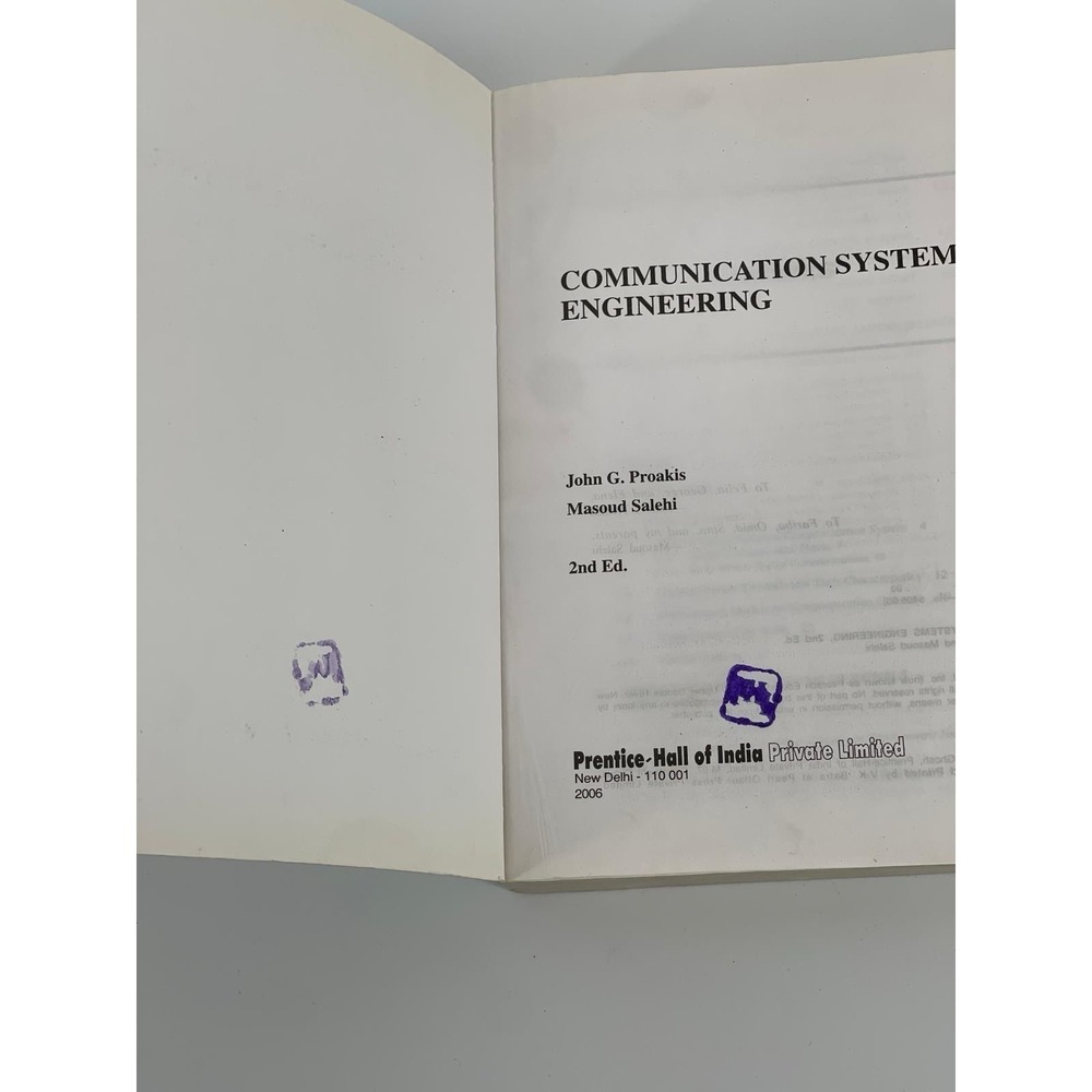 Communication Systems Engineering 2nd Ed Proakis Salehi Paperback - Picture 3 of 11